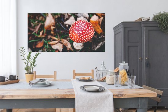 Affiche Automne - Champignon - Feuilles - Nature - 160x80 cm