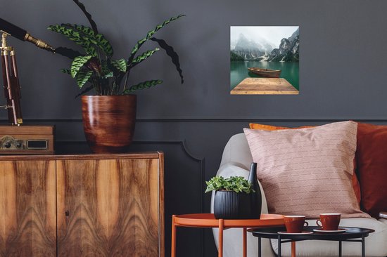 Affiche Brume - Neige - Berg - Bateau - 30x30 cm