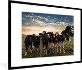 Fotolijst incl. Poster - Dieren - Koe - Koeien - 80x60 cm - Posterlijst
