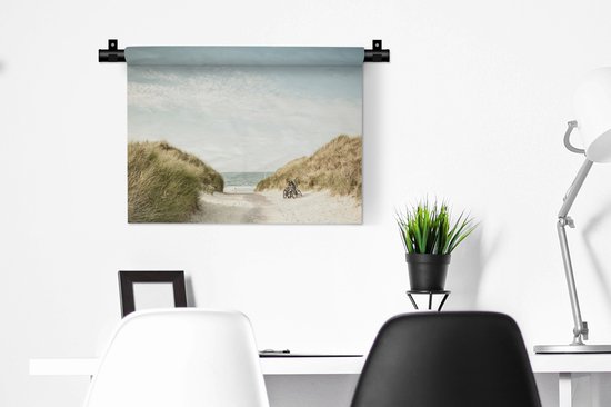 Tenture murale - Tissu mural - Plage - Dune - Ciel - 60x45 cm - Tapisserie murale