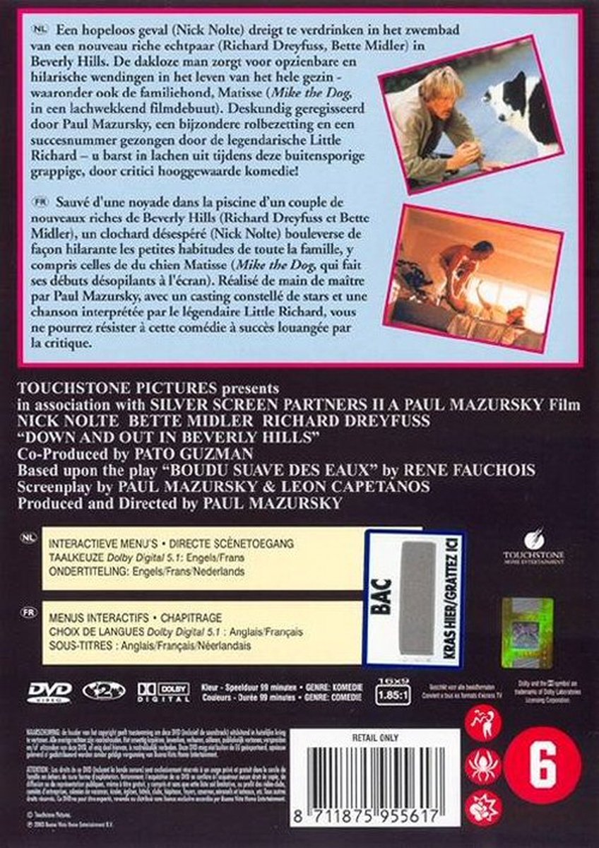 Down And Out In Beverly Hills (Dvd), Bette Midler Dvd's