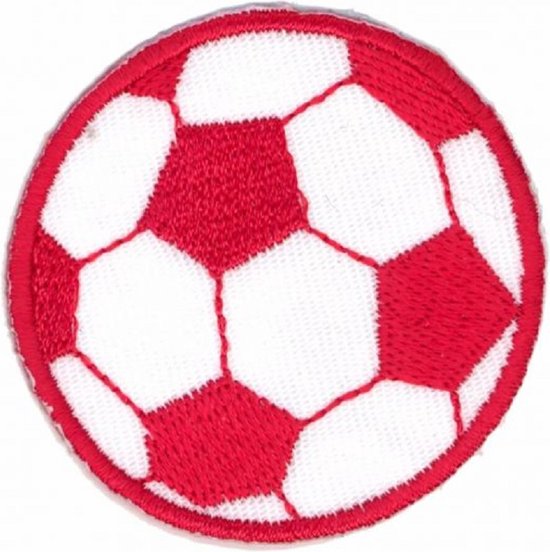 Stofapplicatie - Rode Voetbal - Textiel Decoratie