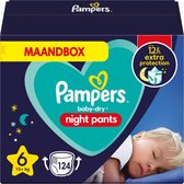 Bol.com Pampers Night Pants - Maat 6 (15kg+) - 124 Luierbroekjes - Maandbox Nachtluiers aanbieding