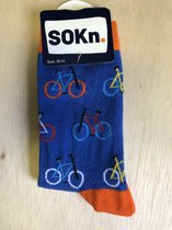 SOKn. trendy sokken FIETSEN maat 35-41 (ook leuk om kado te geven)