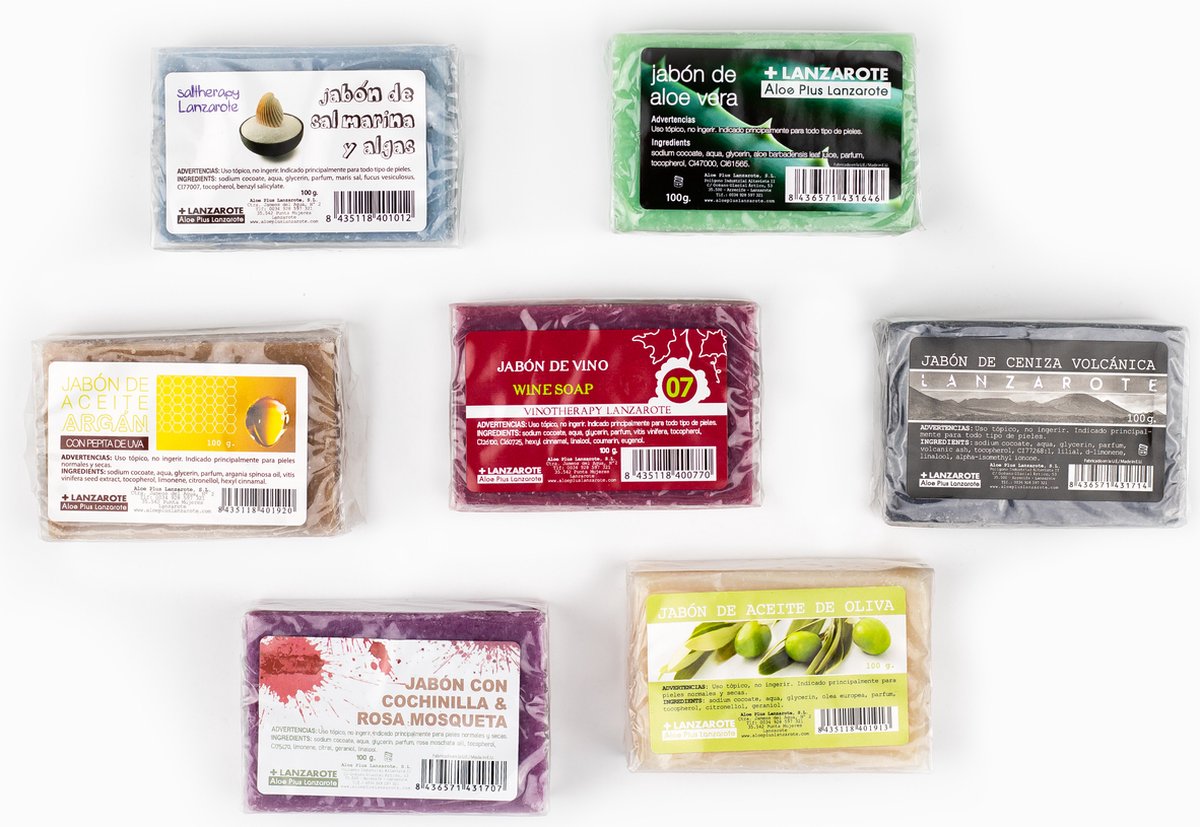 Handgemaakte zeep | combipack 7 stuks | Aloe Vera | kokos | olijf | zeepblok | badkamer | hygiene | antibacterieel