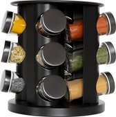 Blackwell Spice rack / Spice carrousel - y compris 12 pots à épices - Zwart
