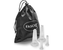 Fasciq - Facial cupping set - Cupping set - Kunststof - Massage cups - Cupping set massage gezicht - Cupping cups - 4 stuks - huidverbetering