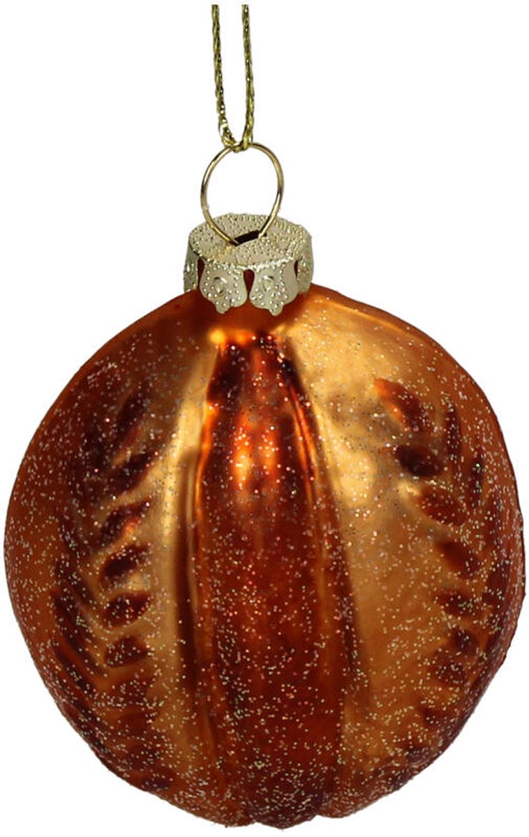 HD Collection glazen kerst ornament kersthanger Zuurdesem 6.8 cm uit de collectie The Christmas Bakery - de Kerst Bakkerij