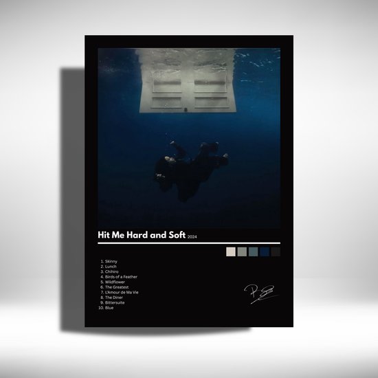Billie Eilish - Hit Me Hard And Soft - Poster Métal 30x40cm - album