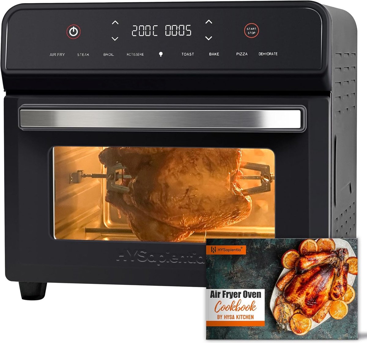 XXL Heteluchtfriteuse met Digitaal Touchscreen - Multifunctionele Mini-Oven 24L met 8 Kookprogramma's
