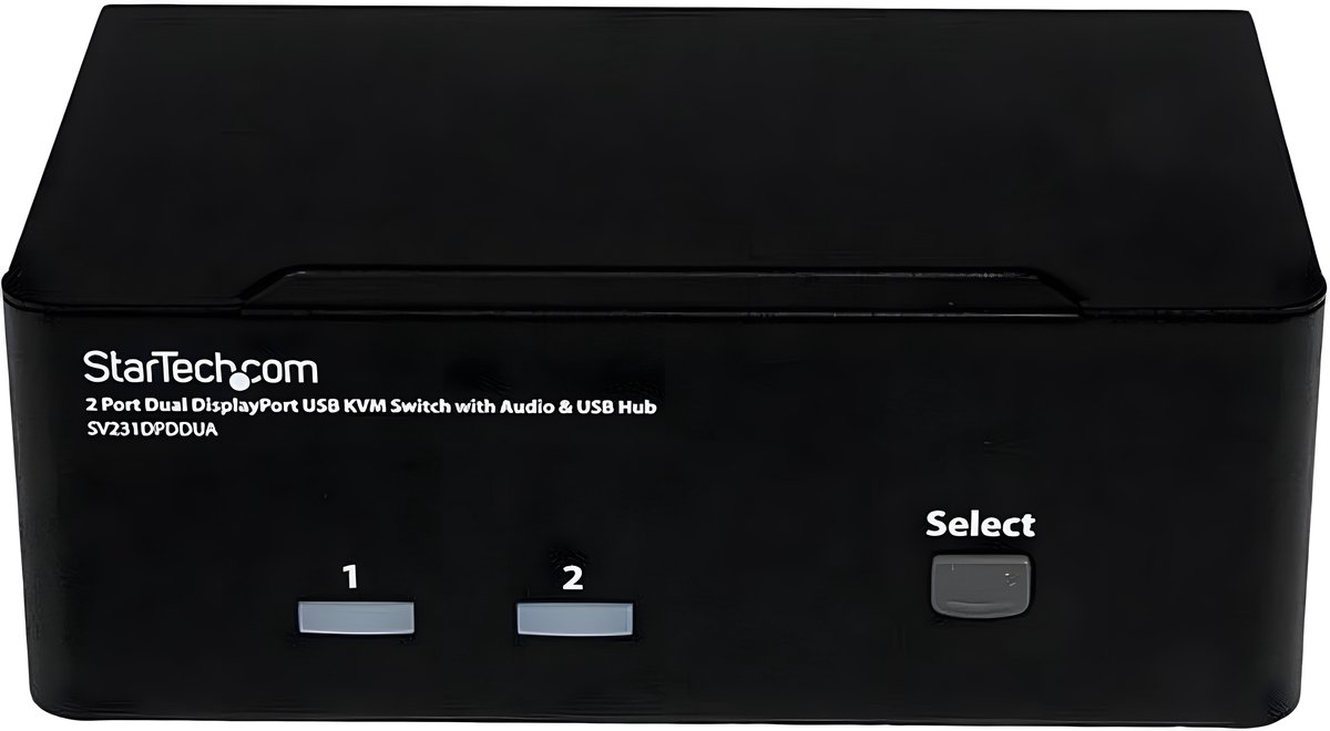 StarTech KVM-switch SV231DPDDUA - 2 Poorten - DisplayPort - USB