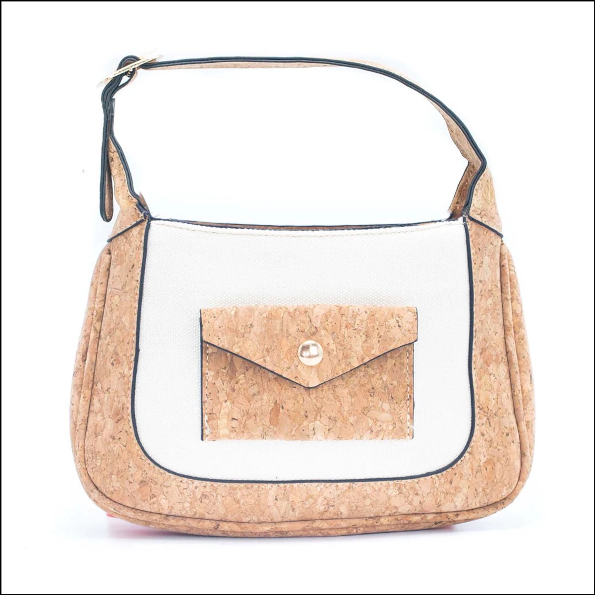 green-goose® Schoudertasje | Handtasje | Blaadjes | 21x13x2 cm | Vegan | Peta Approved | 100% Natuurlijk Kurk | Unisex | Duurzaam | Biologisch Afbreekbaar