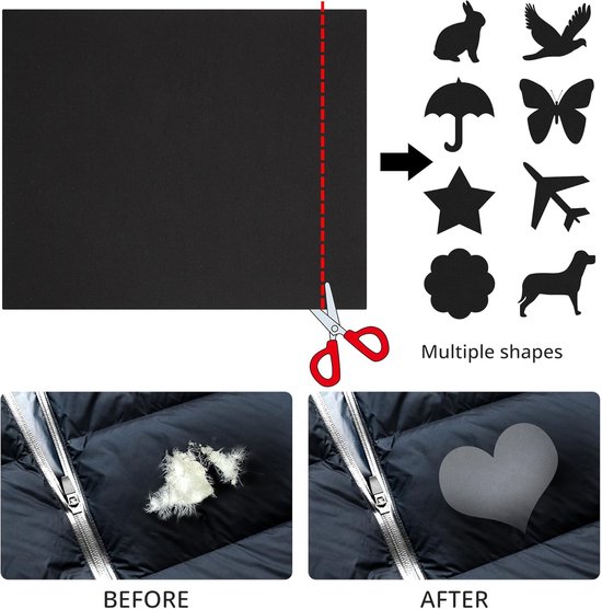 Zelfklevende Nylon Reparatiepatches voor Kleding en Tenten - 12 Stuks 20x14,5 cm — afbeelding 5