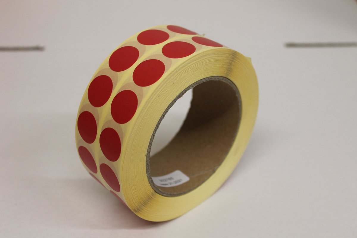 prijs stickers Rode Bol 2000 stuks 2 CM promodeal