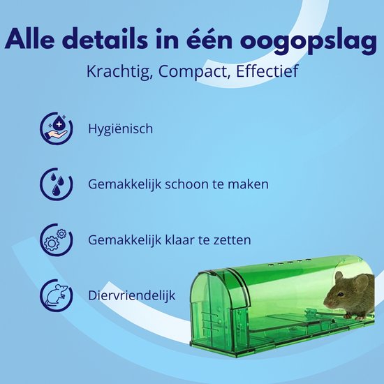 Knaak Diervriendelijke Muizenval - 2 stuks - Muizenverjager - Binnen en Buiten