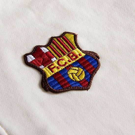 ECRU FC Barcelona clubembleem met banen in rood, geel en blauw.