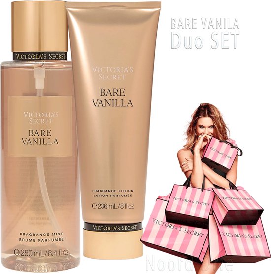 Victoria’s Secret Bare Vanilla Fragrance Body Mist En Lotion - Duo Secret set | Incl. VS Geschenktasje