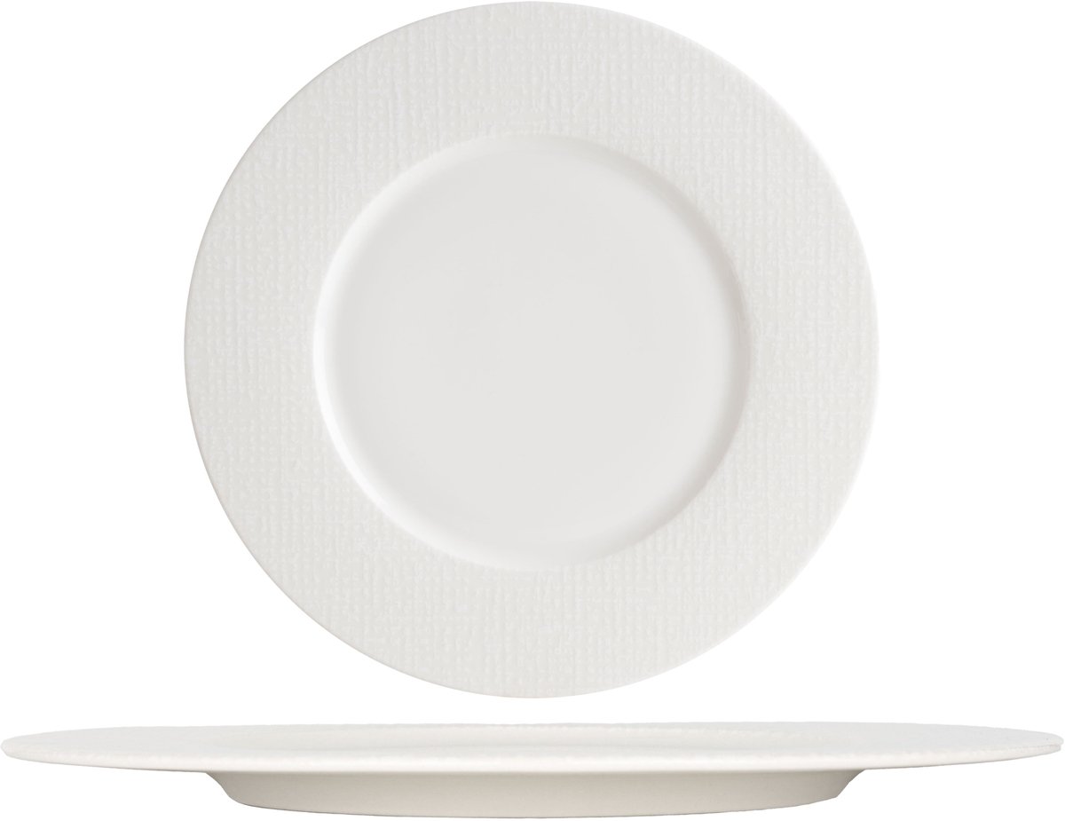Bonna Dinerbord - Patch Neat - Porselein - 32 cm - set van 6