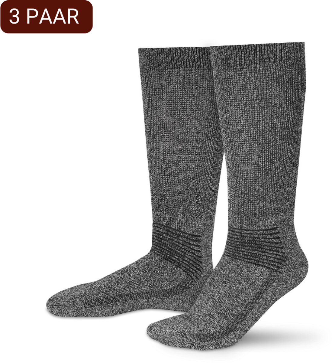 Sukats® 3 Paar Thermosokken - Werksokken - Thermo Werksokken - Maat 35-38 - Dames - Thermo Werk Kousen