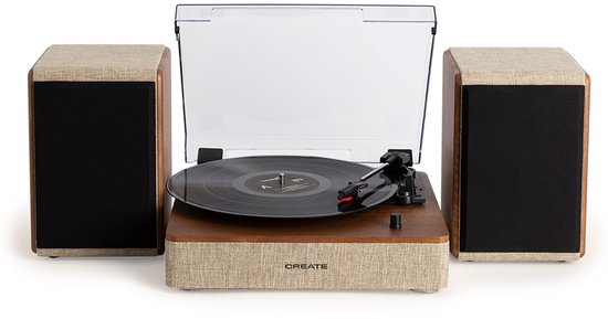 Crosley Mercury Retro platenspeler met 2 luidsprekers, Bluetooth In/Out & AUX - 3 Speed platenspeler - voor 7, 10 en 12 vinyl - draagbaar met geïntegreerde koffer - groen lederlook