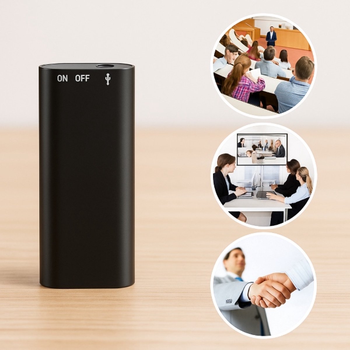 Mini dictaphone numérique 128 Go: 3072 Kbps Enregistreur numérique