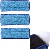 3-delige - Sweeper accessoire doek - Navulling vloermop - Nat dweildoek - Geschikt voor iRobot Braava Jet 240 en 241 Sweepers - Blauw - 18*7,5cm - Sweeper vervangende doek