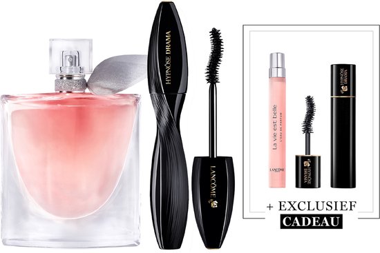 Lancôme La Vie est Belle Eau de Parfum - 100ml & Lancôme Hypnôse Drama Mascara - 01 Excessive Black + 3 Cadeaus