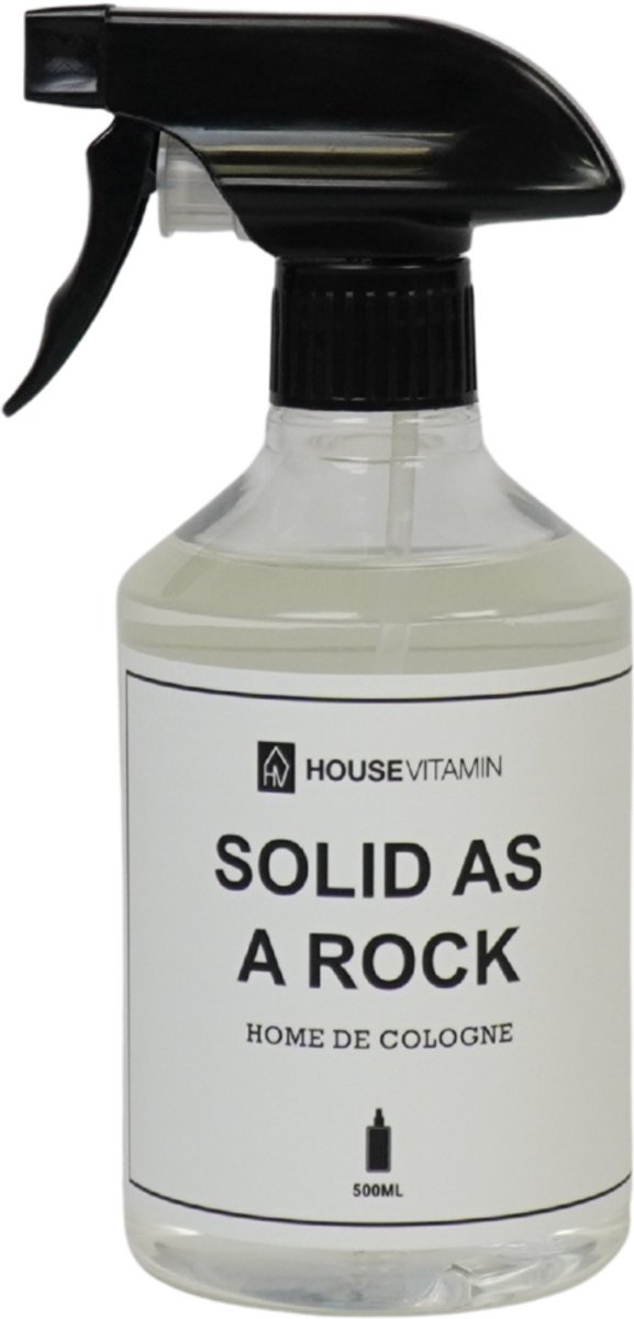 Housevitamin Roomspray Solid as a Rock – Bergamotgeur – 500 ml – Luxe Huisparfum – Interie