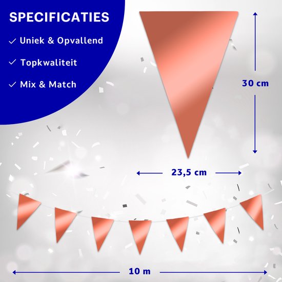 Slingers Vlaggenlijn Rose Goud Verjaardag Vlaggenlijn 10 Meter Voor Binnen En Buiten