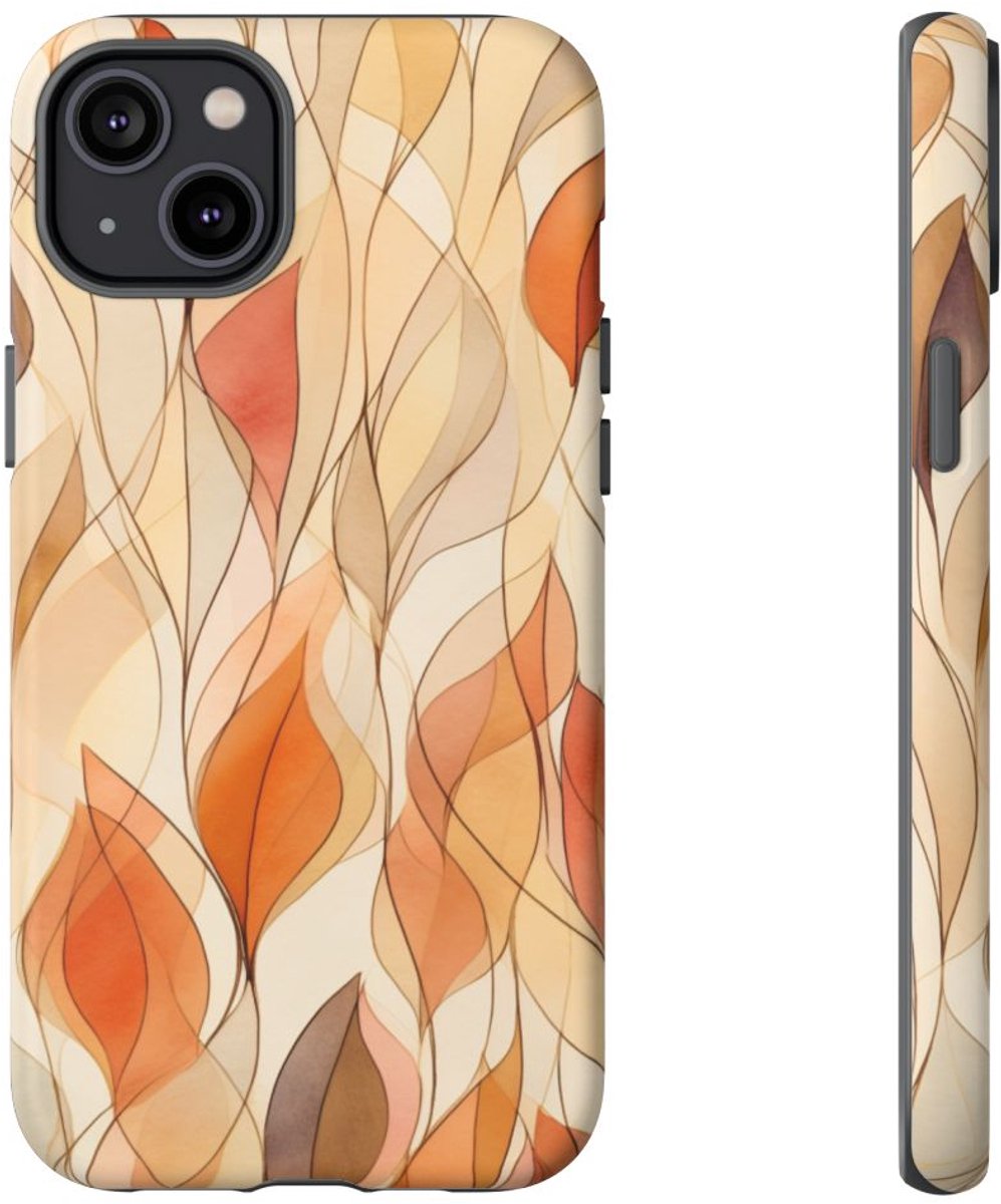 Aquarel Herfstbladeren Patroon – Telefoonhoesje Geschikt voor iPhone 14 Plus