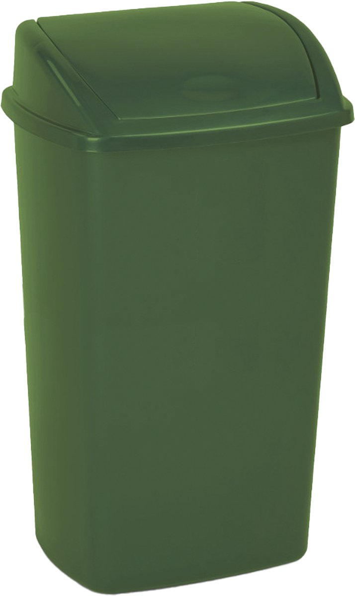 V-Part Kunststof afvalbak met swing deksel 50 liter groen