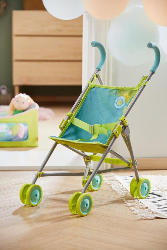 Haba Poppenbuggy Zomerweide Junior 63 Cm Polyester Groen/blauw