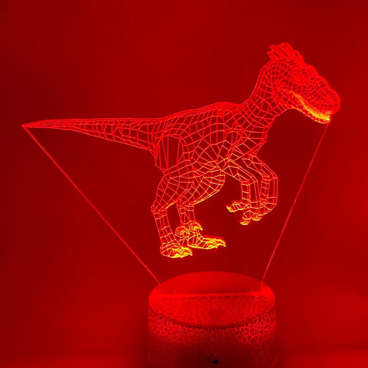 3D LED LAMP - DINOSAURUS - VELOCIRAPTOR