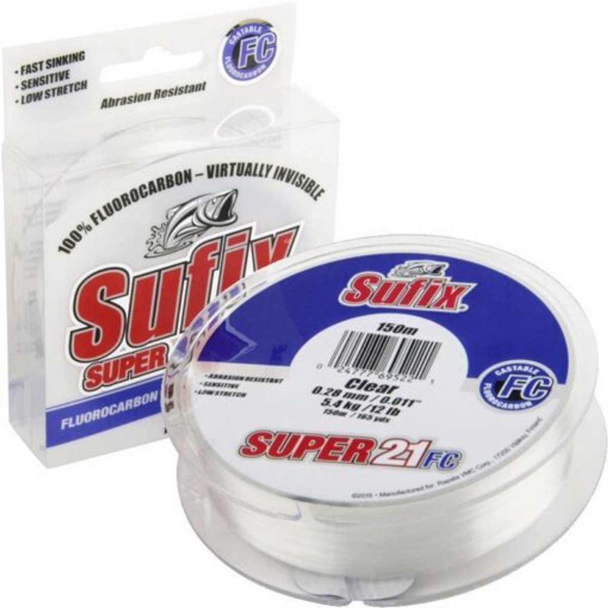 Sufix Super 21 Flurocarbon 150 M Transparant 0.280 mm