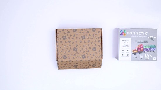 CONNETIX - Magnetisch Tegels - Pastel Transportverpakking - 50 Stuks - Magnetisch Speelgoed