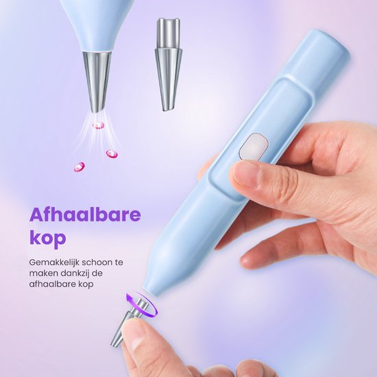 Rubye® – Stylo de Peinture de diamants électrique – Avec technologie d'aspiration – Rechargeable via USB-C – Confortable à utiliser – Pour pierres rondes et carrées – Blauw