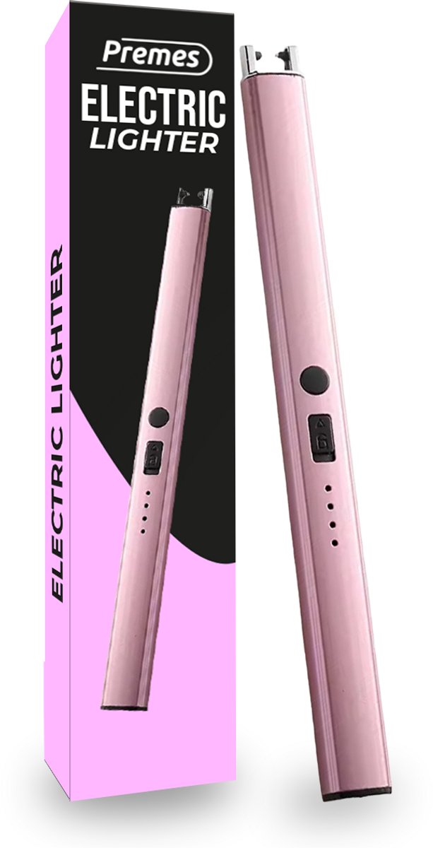 Premes - Elektrische Aansteker - USB Oplaadbaar - Windproof - BBQ - Kaarsen - Plasma - Roze