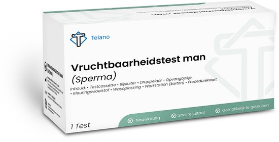 Spermatest Vruchtbaarheidstest Man Thuistest - Sperma testen Zelftest voor Thuis - Telano