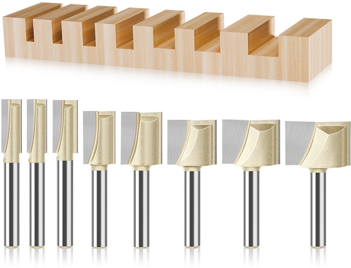 Professionele klasse ondergrond mes 1/4 handvat 1/2 handvat set ondergrond mes platte ondergrond mes graveermachine harde legering houtbewerking freesmachine