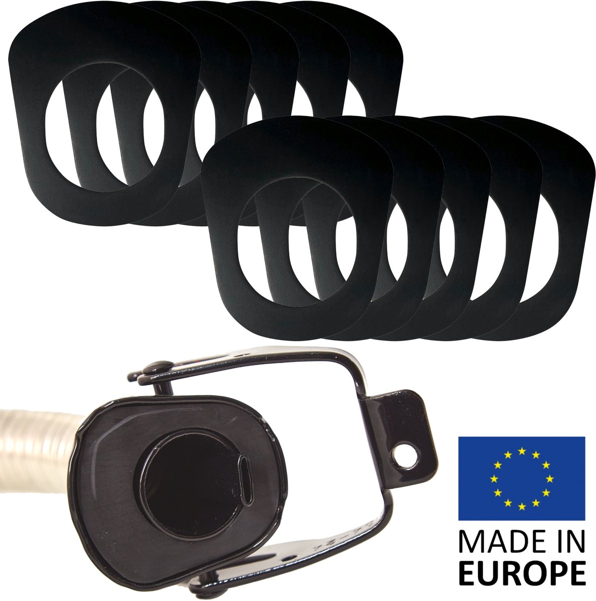 BW® 10x vervangende afdichting voor tuit flexibele buis voor Fuel Canister Metalen Benzineblik - Jerrycan - 10 stuks - Gemaakt in Europa