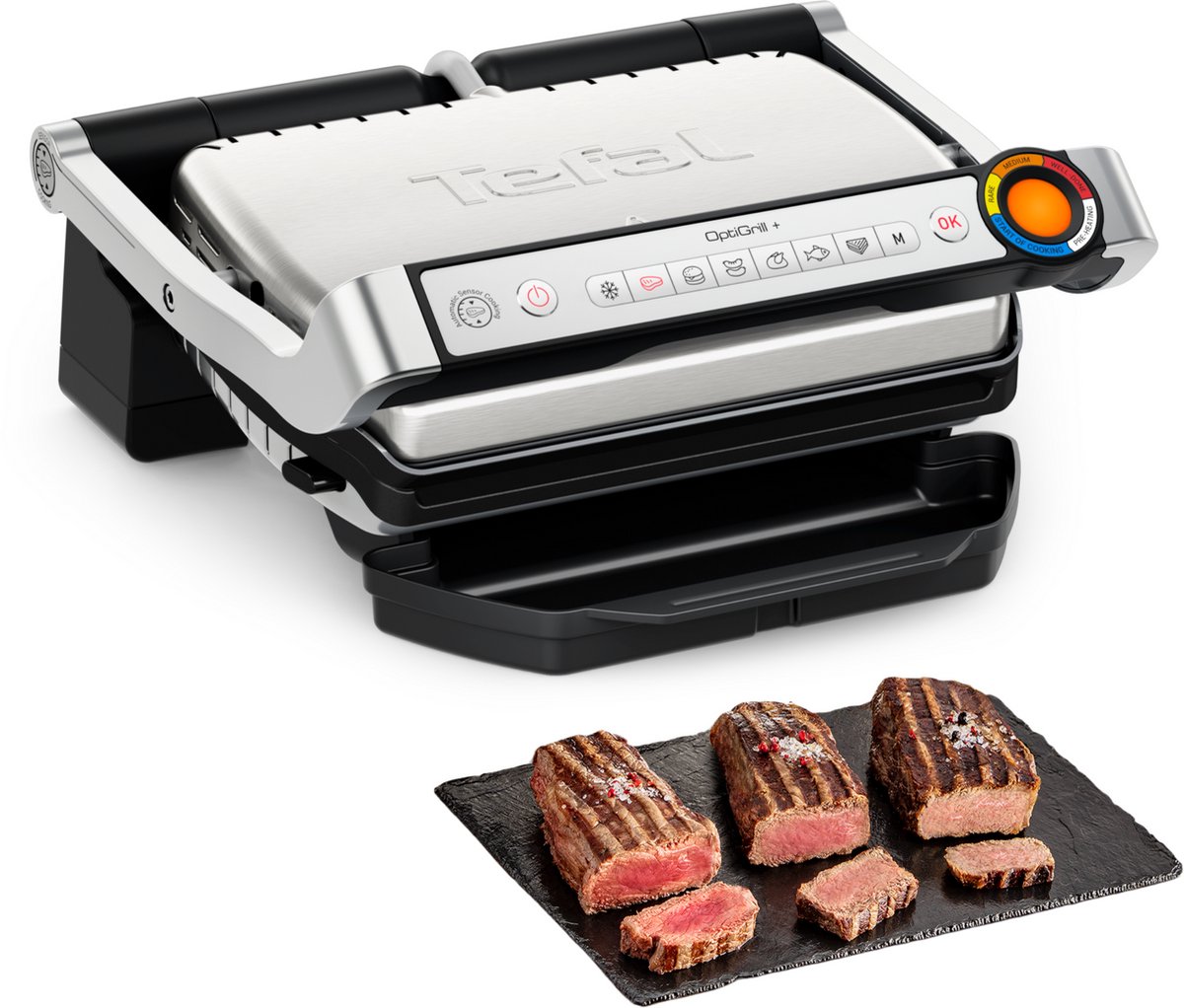 Tefal OptiGrill+ GC717D - Intelligente Contactgrill - 2000W - RVS