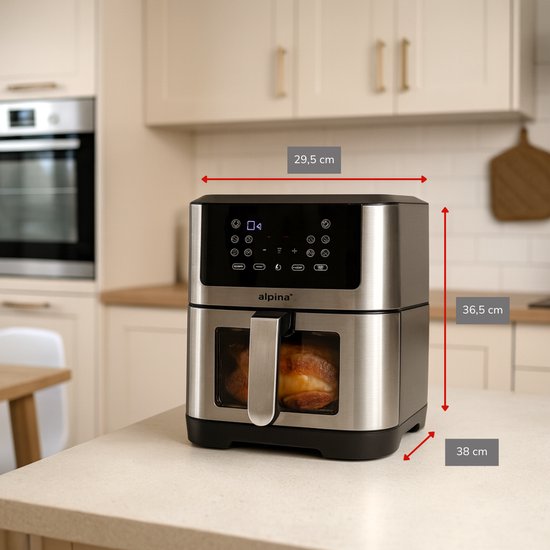 alpina Airfryer XXL - Friteuse à Air Chaud 8L - 1800W