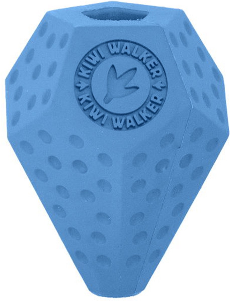kiwi walker - hondenspeelgoed - diaball mini blauw - 8.5 x 7.5 cm sterk, drijvend , stuiterend - met snackholes