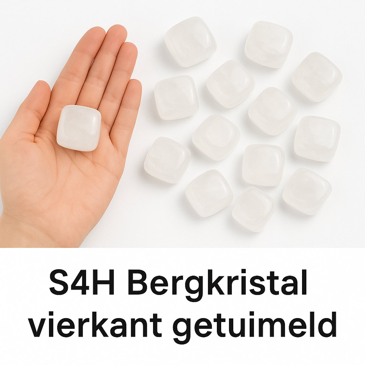 S4H Bergkristal vierkant getuimeld (90-100 Gram)
