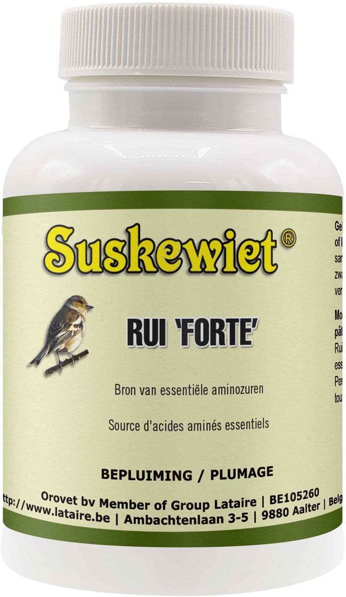 Suskewiet Rui Forte 1 - 75g - supplement voor vogels - bron van essentiële aminozuren, ideaal in de rui, voor de bepluiming