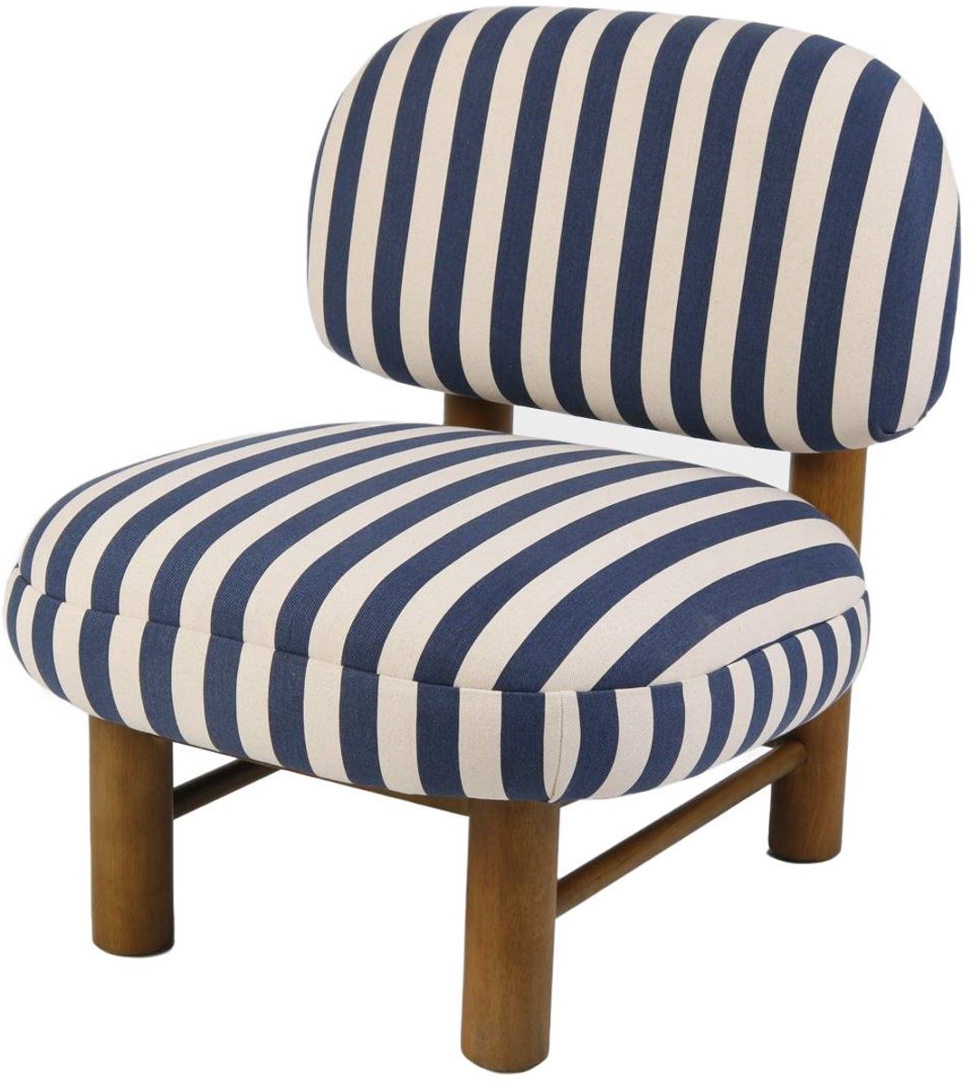 Homla Armchair - LUMEN - Blauw Wit - 64x69.5x77 cm
