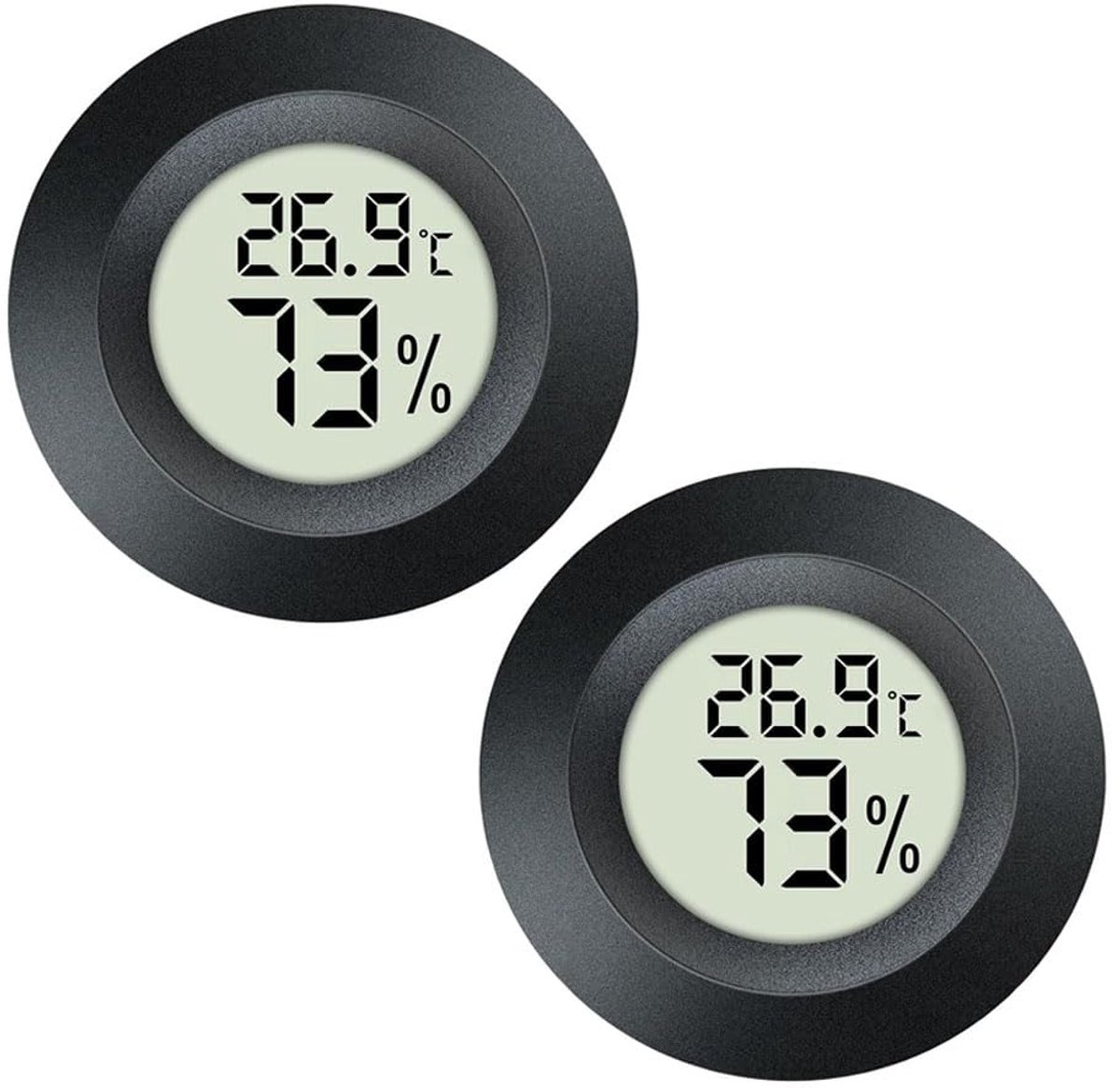 Digitale Thermo-Hygrometer – Mini Temperatuur- en Luchtvochtigheidsmeter met Snelle Sensor, Nauwkeurige Meting voor Huis, Kantoor & Terrarium