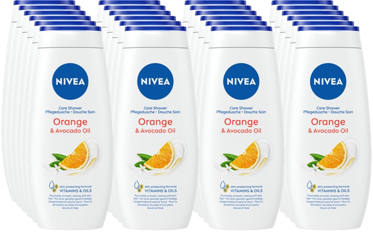 Nivea Douchegel - Orange & Avocado Oil 250 ml - Voordeelverpakking 24 stuks