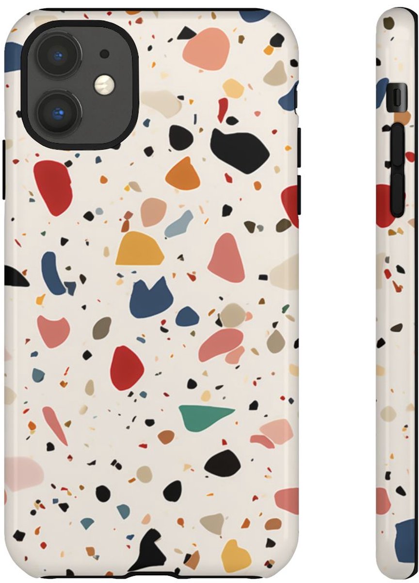 Kleurrijk Terrazzo-Patroon – Telefoonhoesje Geschikt voor iPhone 11