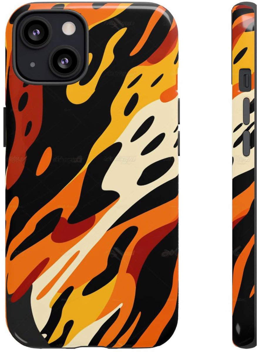 Abstract Dierenprint Patroon – Telefoonhoesje Geschikt voor iPhone 13